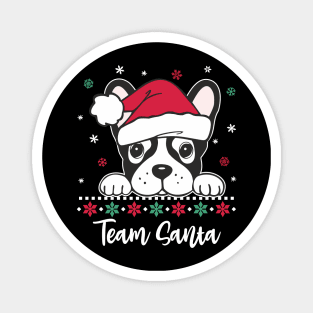 Team Santa Christmas Frenchie Magnet